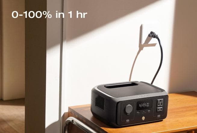 EcoFlow RIVER 3 - 4 charging options, safely charge 0-100% in 1 hr